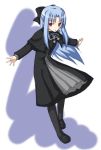  00s 1girl blue_hair half_updo len melty_blood pantyhose pointy_ears red_eyes solo tsukihime type-moon 