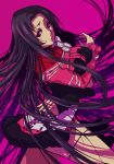  1girl armor black_hair breasts brown_eyes large_breasts lips long_hair oichi oichi_(sengoku_basara) purple_hair sengoku_basara solo tagme tamachi_kuwa thighs 