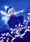  1girl bow cirno danmaku female solo the_embodiment_of_scarlet_devil touhou wings 