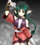  1girl collar cosplay green_hair jochuu-san karura karura_(cosplay) karura_(utawareru_mono) karura_(utawareru_mono)_(cosplay) lowres oekaki original solo utawareru_mono yagisaka_seto 