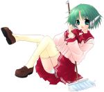  green_eyes green_hair mop multi panties robot_ears sakurazawa_izumi school_uniform serafuku short_hair thigh-highs to_heart underwear 