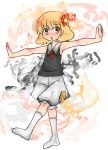  armpits blonde_hair bloomers female footwear hands hyara outstretched_arms red_eyes rumia socks spread_arms the_embodiment_of_scarlet_devil touhou underwear white_legwear youkai 