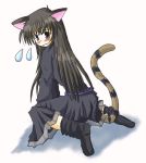  animal_ears blush boots cat_ears cat_tail ever_17 komachi_tsugumi long_hair lowres tail 