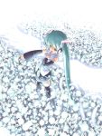  1girl aqua_hair hatsune_miku mikage_baku solo thigh-highs vocaloid wings 