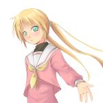  1girl blonde_hair green_eyes hayate_no_gotoku! sanzen&#039;in_nagi school_uniform serafuku solo twintails wander_(artist) wander_(cordabyss) 