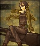  00s 1girl androgynous coat gun handgun kino kino_no_tabi lowres reverse_trap revolver scarf solo weapon 
