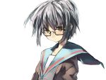  glasses nagato_yuki oka_asaha school_uniform serafuku suzumiya_haruhi_no_yuuutsu 