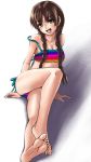  00s 1girl barefoot bikini chiko_(artist) chiko_(kanhogo) feet legs maria-sama_ga_miteru shimazu_yoshino solo swimsuit 