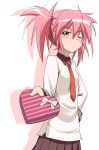  blush gift holding holding_gift incoming_gift necktie pink_eyes pink_hair seto_no_hanayome solo tsundere valentine youkan 