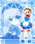  android apron blonde_hair blue_eyes blush chibi hairband highres ines_pramesti maid open_mouth persona persona_3 ribbon shoes short_hair solo thigh-highs thighhigh_ribbons zoom_layer 