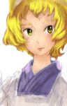  blonde_hair short_hair touhou yakumo_ran yellow_eyes 