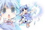  barefoot bloomers cirno ham_(points) ice solo touhou zoom_layer 