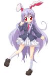  bad_id bunny_ears kou_(artist) kou_(garakuta_teikoku) long_hair purple_hair rabbit_ears red_eyes reisen_udongein_inaba skirt touhou 