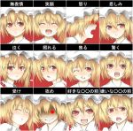  blush chart closed_eyes expressions flandre_scarlet hat open_mouth red_eyes sutagu touhou translated you_gonna_get_raped 