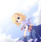  blonde_hair blue_eyes hairband machily miko_machi sky touhou 