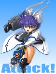  gauntlets green_eyes inline_skates lyrical_nanoha mahou_shoujo_lyrical_nanoha mahou_shoujo_lyrical_nanoha_strikers purple_hair revolver_knuckle roller_skates short_hair skates subaru_nakajima t2r 