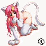  00s 1girl animal_ears breasts cat_ears cat_tail gundam gundam_seed gundam_seed_destiny hisahiko lacus_clyne large_breasts solo tail 