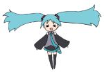  1girl animated animated_gif aqua_hair chibi hatsune_miku kaisen long_hair lowres qvga solo spinning thigh-highs twintails very_long_hair vocaloid 