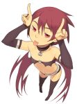  1girl :p belt choker cosplay demon_girl demon_wings disgaea elbow_gloves etna etna_(cosplay) flat_chest gloves go_robots makai_senki_disgaea midriff navel original perspective red_eyes redhead short_hair short_shorts shorts solo thigh-highs tongue tongue_out wings 