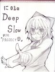  (9) 1girl bespectacled cirno female glasses monochrome pangea sketch solo touhou traditional_media 