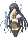  black_hair bread food melon_bread school_uniform serafuku shakugan_no_shana shana uehiro 