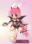  bat_wings elbow_gloves gloves long_hair master_of_epic pink_hair pointy_ears suemitsu_dicca wings 