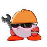  crossover facial_hair goggles hardhat helmet kirby kirby_(series) nintendo no_humans stubble team_fortress_2 the_engineer valve wrench 