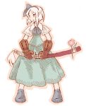  1girl female final_fantasy final_fantasy_tactics flower gloves hairband holding konpaku_youmu parody samurai samurai_(final_fantasy) scabbard sheath sheathed solo style_parody touhou white_hair 