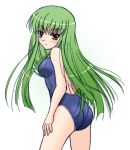  c.c. code_geass green_hair narutaki_shin one-piece_swimsuit school_swimsuit swimsuit 