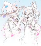  female hakurei_reimu kirisame_marisa perfect_cherry_blossom satori satori_(transient_wind) scarf sketch touhou 