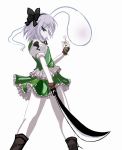 1girl female hitodama katana konpaku_youmu konpaku_youmu_(ghost) short_hair solo sword touhou weapon white_hair 