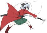  1girl capcom devil_may_cry female hitodama katana konpaku_youmu konpaku_youmu_(ghost) parody sheath solo sword touhou unsheathing weapon 