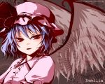  1girl fang female hat nazuna_akaru remilia_scarlet ribbon solo touhou wings 