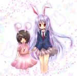  2girls animal_ears china_(artist) female inaba_tewi multiple_girls rabbit_ears reisen_udongein_inaba touhou 