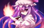  book element_bender female fire patchouli_knowledge touhou 