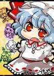  5girls blue_hair book braid chibi fang female flandre_scarlet hat hong_meiling izayoi_sakuya knife lowres maid multiple_girls partially_colored patchouli_knowledge red_eyes remilia_scarlet tears touhou twin_braids wings 