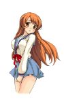  1girl asahina_mikuru breasts fujimoto_satoru oekaki school_uniform serafuku simple_background solo suzumiya_haruhi_no_yuuutsu 