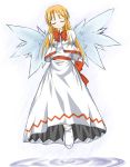  blonde_hair bow closed_eyes female flying lily_white touhou wings 