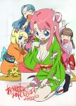  4girls akeome japanese_clothes kimono multiple_girls new_year 