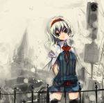  1girl alice_margatroid blonde_hair capelet female hairband short_hair solo thigh-highs touhou 