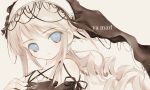  1girl blonde_hair blue_eyes dress long_hair original ringlets simple_background solo sumi_keiichi veil 