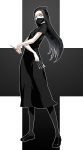  1girl black_legwear gothic mask nurse pantyhose scalpel solo surgical_mask yuuma_(yuusaikaden) 