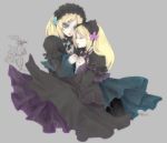  2girls blonde_hair gothic_lolita hortense lolita_fashion long_hair lowres multiple_girls roman sound_horizon violette 