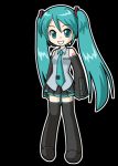  animated animated_gif green_hair hatsune_miku long_hair lowres necktie skirt thigh-highs twintails very_long_hair vocaloid zettai_ryouiki 