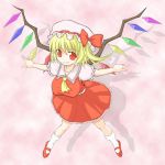  1girl blonde_hair breasts female flandre_scarlet large_breasts red_eyes solo touhou wings 