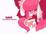  1girl cokeco di_gi_charat monochrome pink solo usada_hikaru 