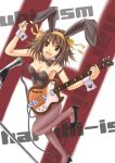  animal_ears bunnysuit guitar instrument microphone microphone_stand narendo pantyhose rabbit_ears suzumiya_haruhi suzumiya_haruhi_no_yuuutsu 