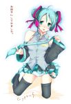  1girl blue_hair cyprus hatsune_miku panties solo thigh-highs underwear vocaloid 