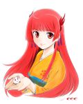  00s 2008 japanese_clothes kimono kuga_homura long_hair mouse new_year redhead shirotsumekusa ware_wa_ken-ou 