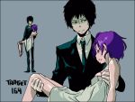  blood chrome_dokuro dress formal hibari_kyouya katekyo_hitman_reborn necktie older purple_hair shirt sorabo suit 